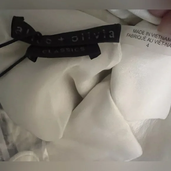 Alice and Olivia Faux Kyrie Tuxedo White Romper Jacket $495 New - Picture 5 of 11